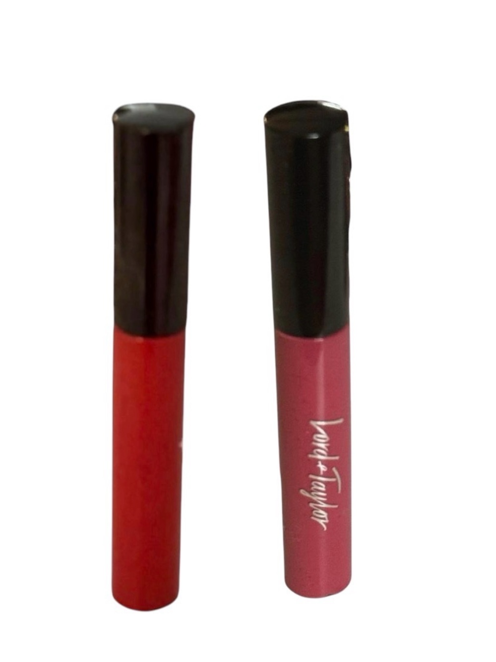Lord & Taylor glam Matte Liquid Lipstick Dusty Rose & wine red bundle